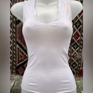 Sisley Pale Lavender Tank. Size Small. Polyester. Made in Italy. EUC